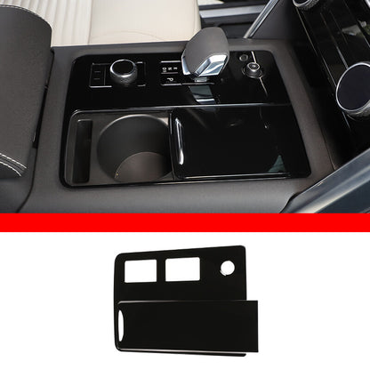 Glossy Piano Black Center Gear Panel Frame Trim For Land Rover Discovery 5 21-24 16