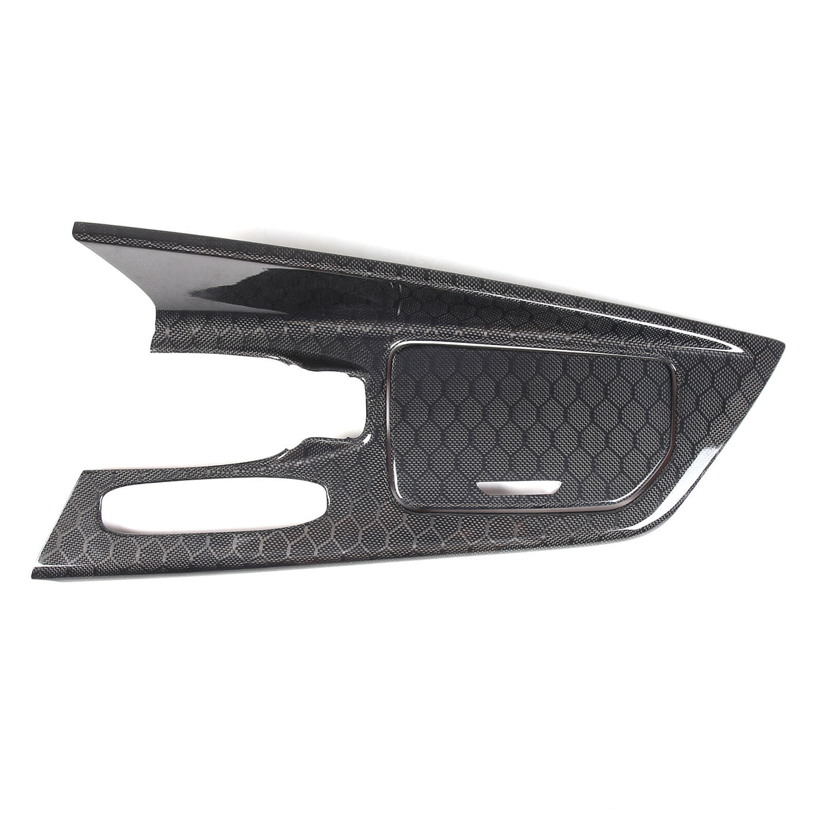 Real Honeycomb Carbon Fiber Center Console Gear Shift Panel Trim For C8 Corvette 20