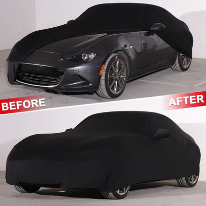 Black Car Protection Cover Waterproof Sun UV Resistant For Mazda MX-5 Miata 16+ 1
