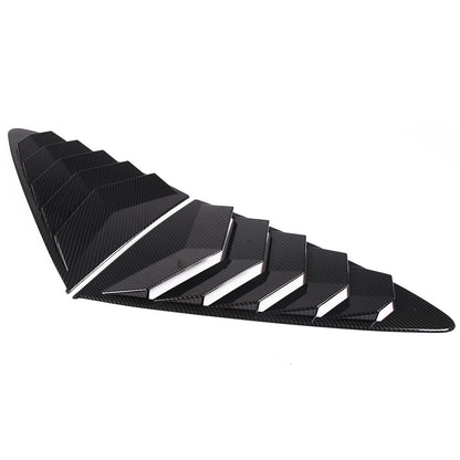 ABS Carbon Fiber Rear Side Window Louver Cover For Jaguar F-TYPE Coupe 13-24 4