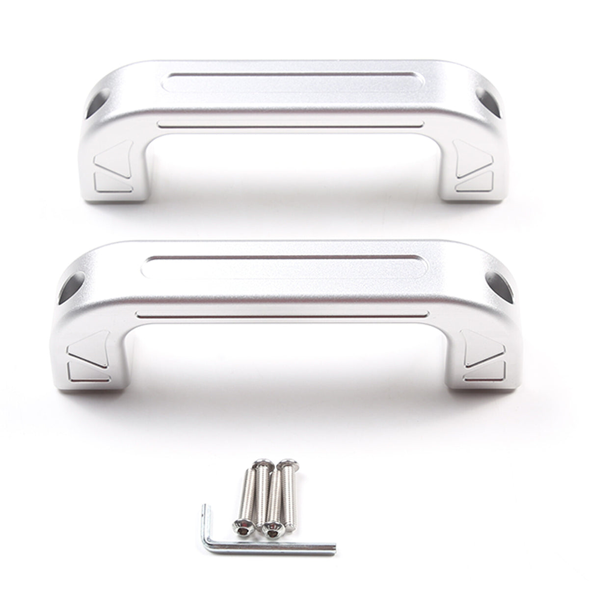 Silver Interior A-Pillar Grab Handle Trim Frame For Nissan Titan 2016-2023 4