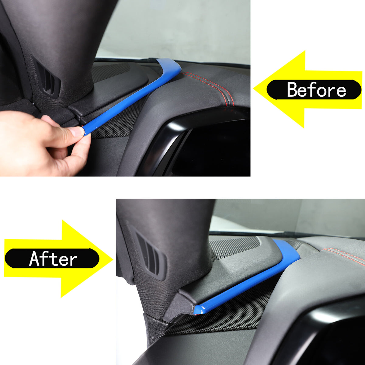 Blue ABS Center Console Dashboard Side Instrument Trim For Corvette C8 2020-2025 11