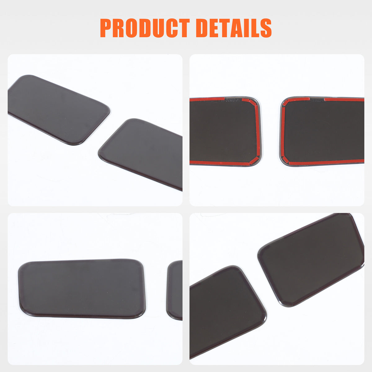 Smoked Black Rear Tail Light Lamp Decor Cover Trim For Hummer H2 2003-2009 12