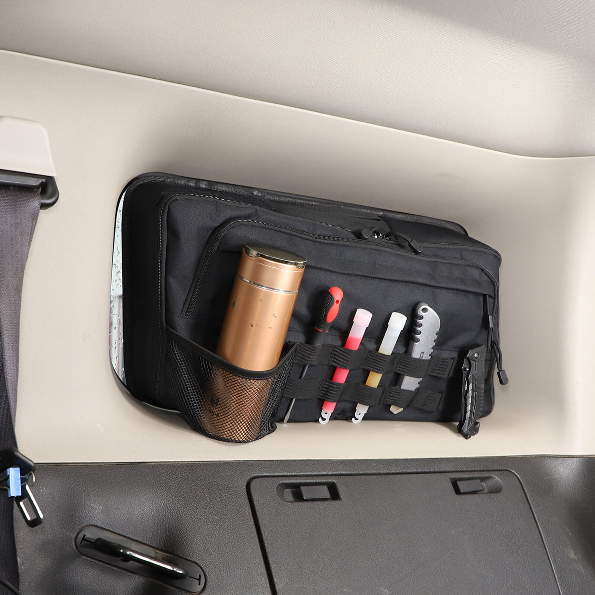 Car Trunk Right Side Window Storage Bag Tool Bag For Hummer H3 2005-2009 9