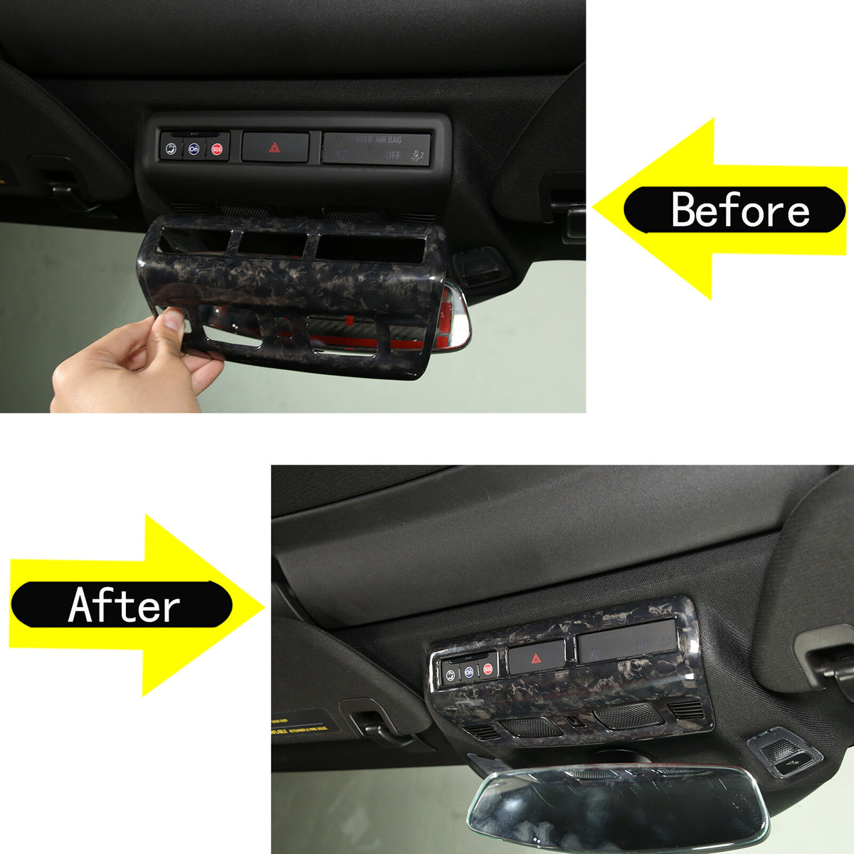 Forged Real Carbon Fiber Full Interior Set Cover Trim Kit For Corvette C8 20-25 - Variants 6-10 6