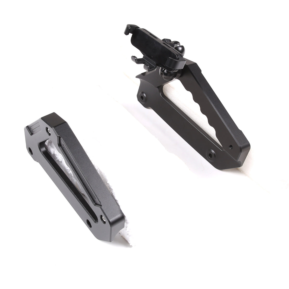 Black Alloy Center Door Pull Handle Panel Cover trim For LR Defender 2020-24 15