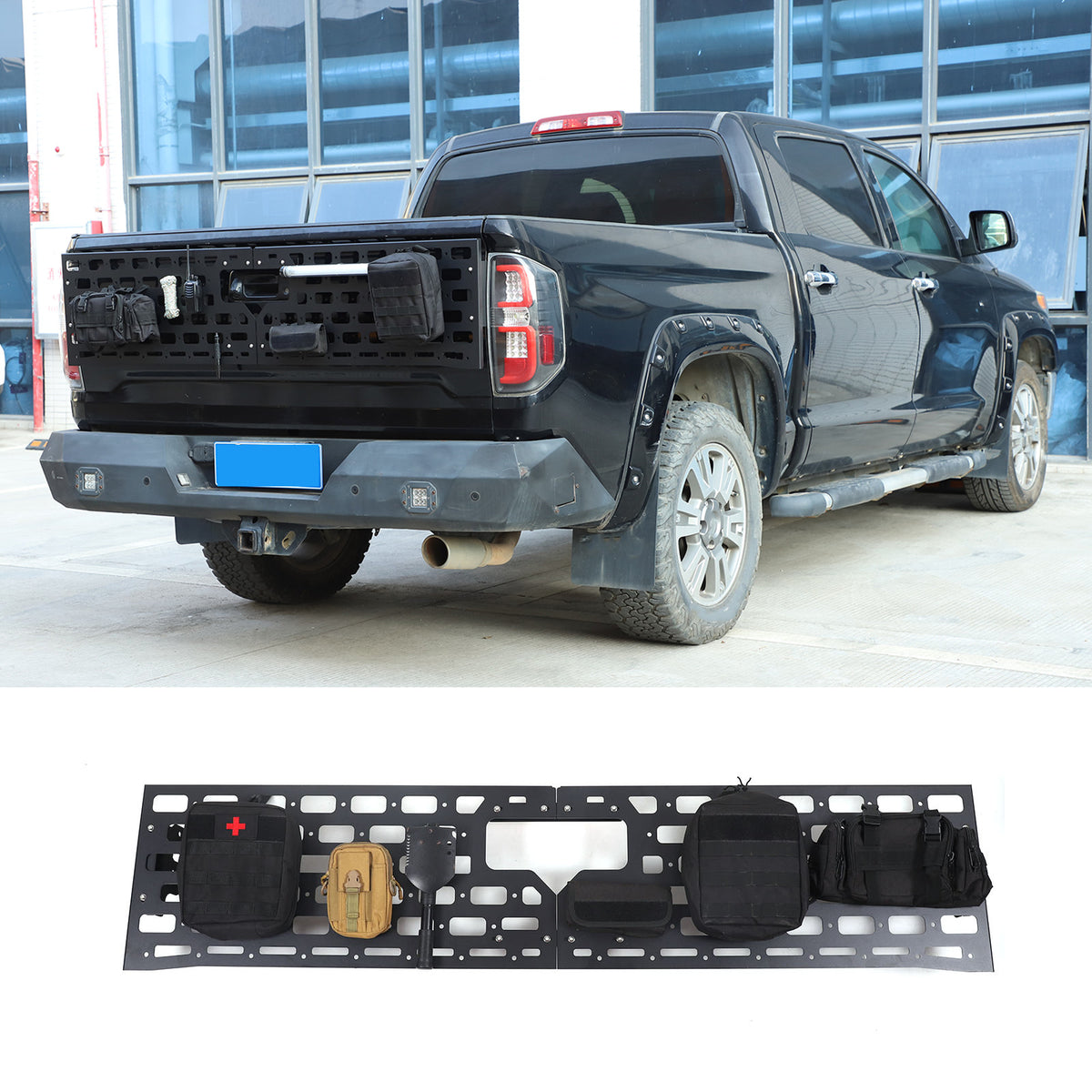 Rear Bed Molle Panel Truck Bed Tailgate Molle Panel For Toyota Tundra 2014-2021 7