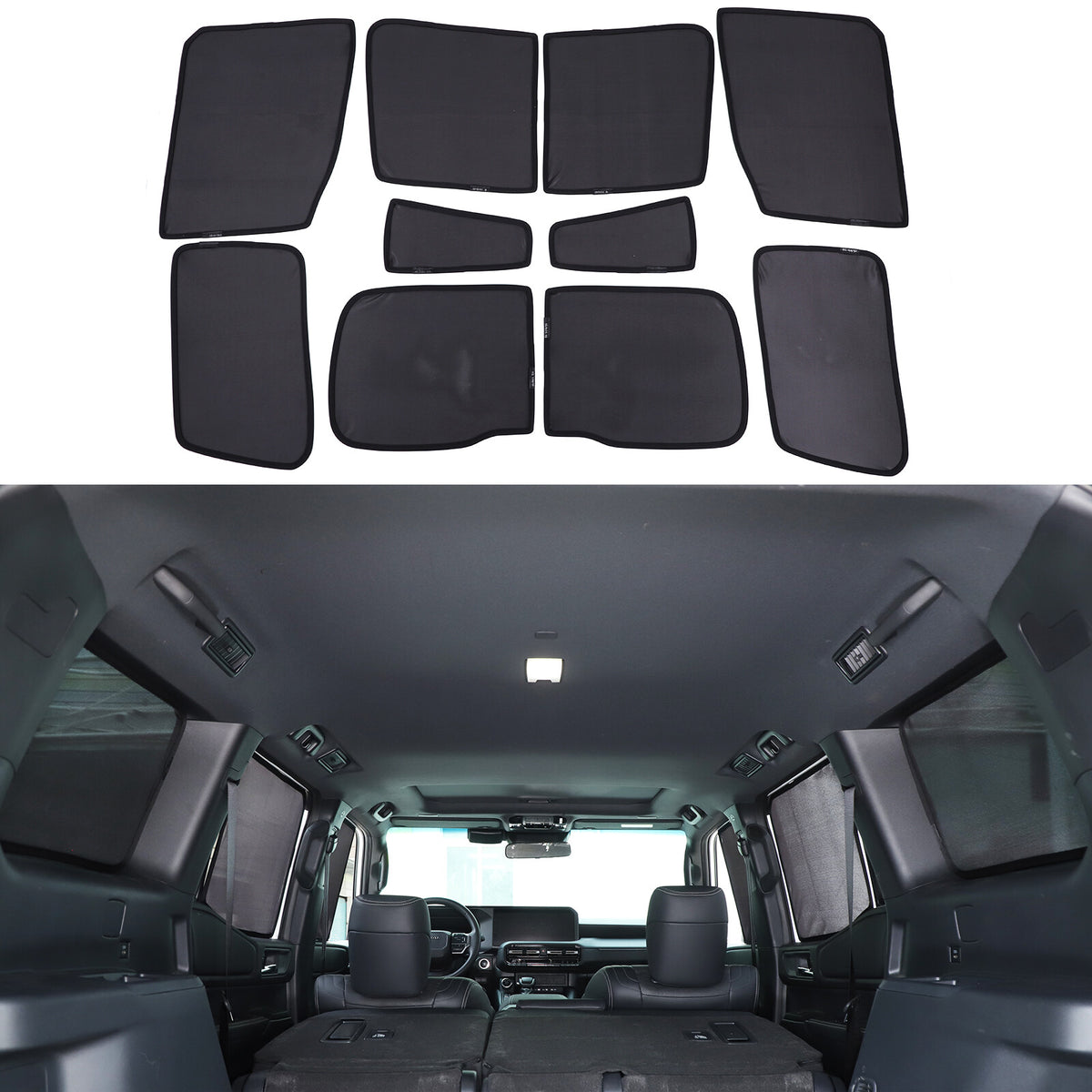 Window Screen Sun Shade Mesh Cover Windshield For Toyota Land Cruiser LC250 24+ 1