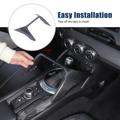 Real Carbon Fiber Front Center Console Trim Cover For Mazda MX-5 Miata 2016-2025 7
