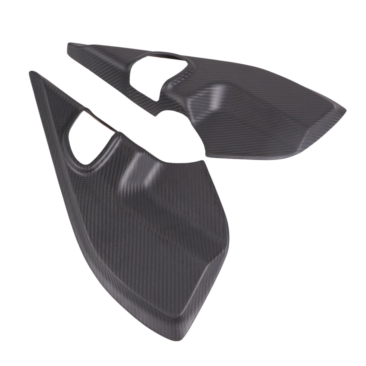 Matte Real Carbon Fiber A pillar Door Speaker Trim Cover For LR Defender 20-24 11
