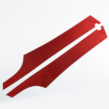 Red Carbon Fiber Interior Door Upper Panel Trim Sticker For Corvette C6 05-13 US 13