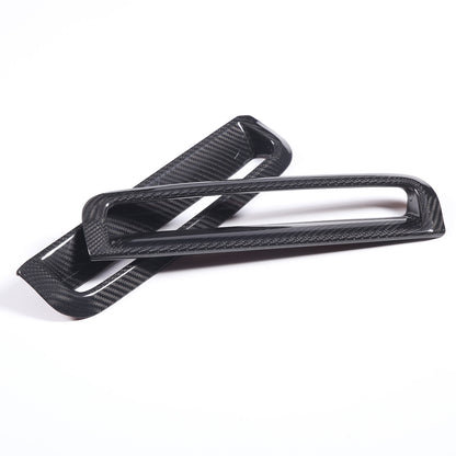 Real Carbon Fiber Front Fog Light Decor Cover Trim For BMW 4 series G26 2022-25 6