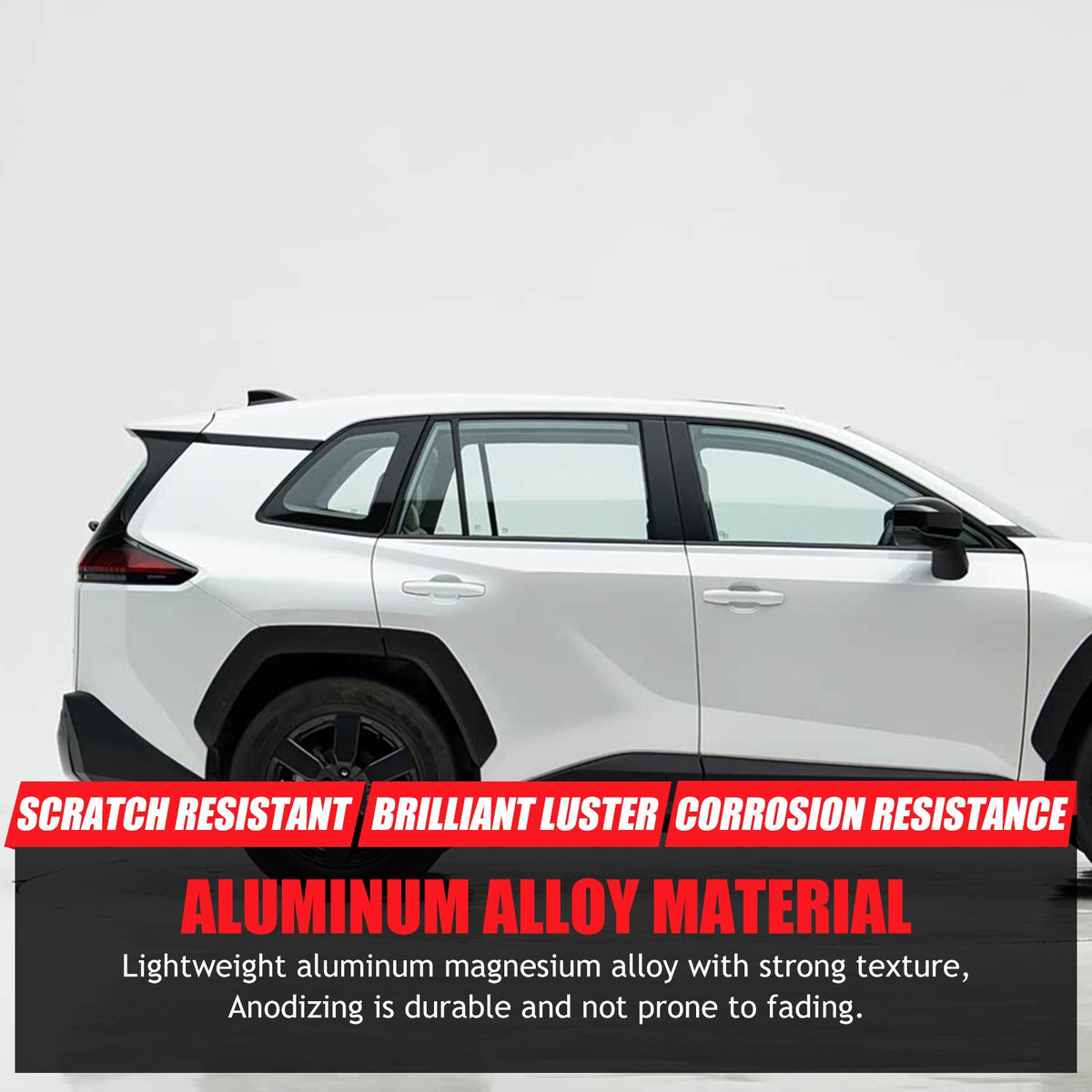 Aluminum Rear Door Window Louver Air Vent Panel Trim For Toyota RAV4 XA60 2026+ 15