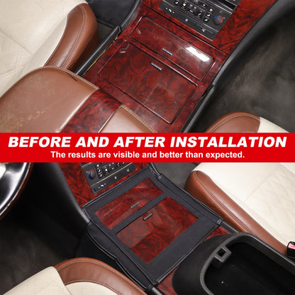Suede Cloth Center Console Gear Shift Trim Cover For Cadillac Escalade 07-14 US 9
