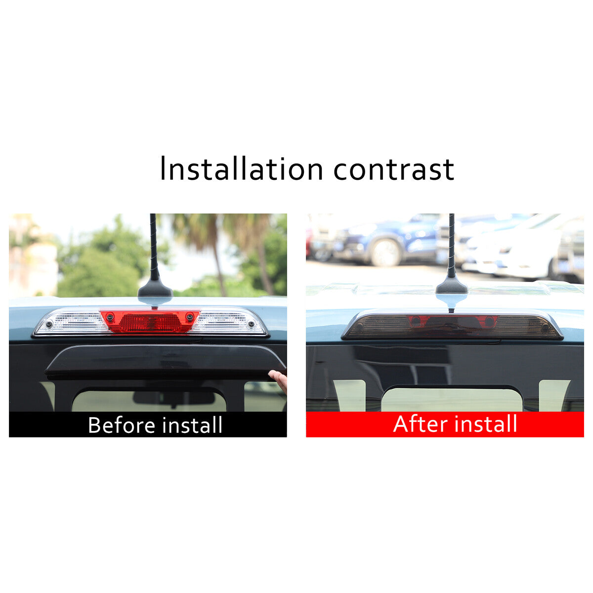 Smoked Black Front Rear Tail Light Emblem Cover Trim Set For Ford Maverick 22+ 10