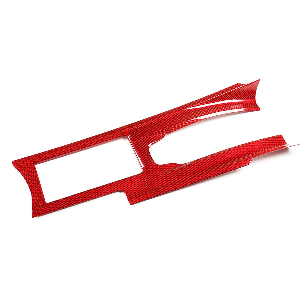 Red Gear Shift Panel Cover Sticker Carbon Fiber For Nissan GTR R35 2008-2016 12