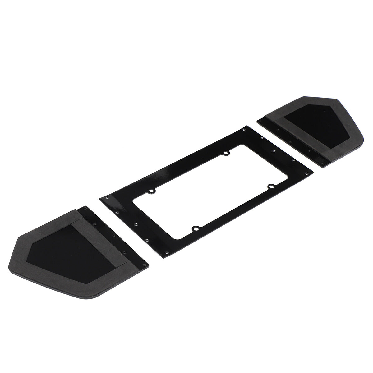 Glossy Black Alloy Rear License Plate Filler Panel Trim for Corvette C8 2020+ 18