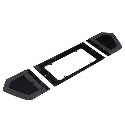 Glossy Black Alloy Rear License Plate Filler Panel Trim for Corvette C8 2020+ 18
