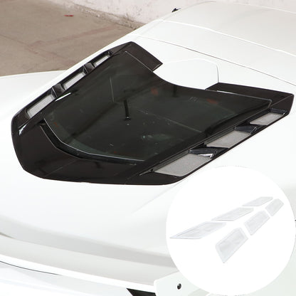 Stainless Steel Perforated Rear Hood Vent Inserts for 2020-26 C8 Corvette Coupe 15