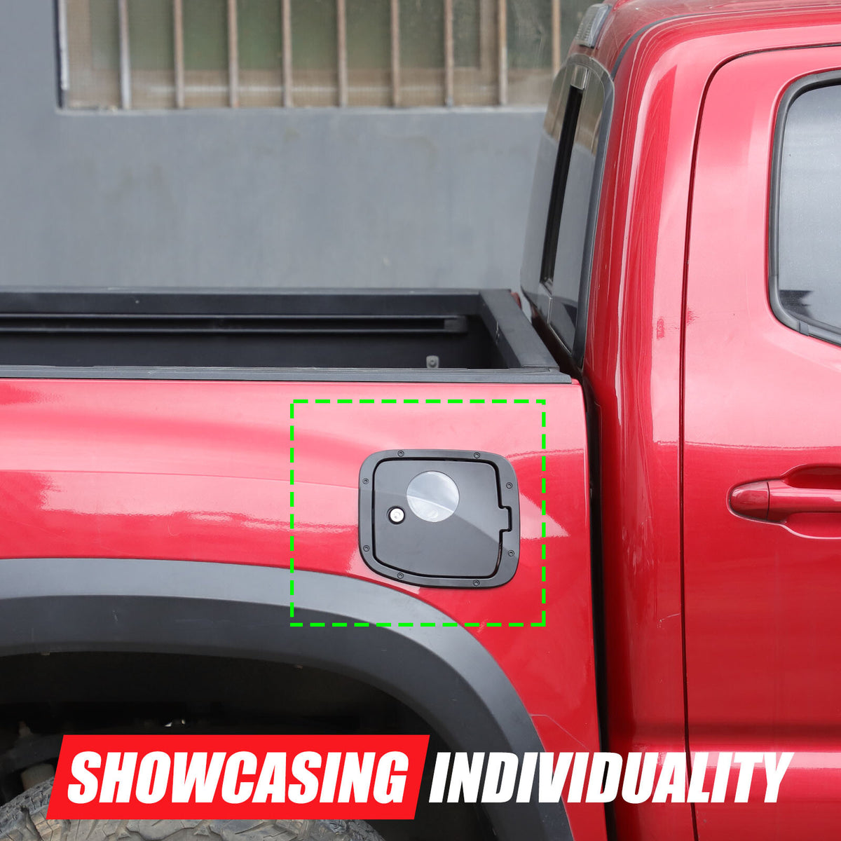 Alloy Locking Fuel Door Gas Tank Cap Cover Lock Key For Toyota Tacoma 2016-2023 6