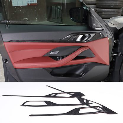 Real Carbon Fiber Interior Door Panel Trim For BMW 4 Series G26 430i 440i 22+ US 4