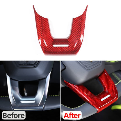 Red Real Carbon Fiber Steering Wheel Trim For Lamborghini Urus/Urus SE 2018-2023 3
