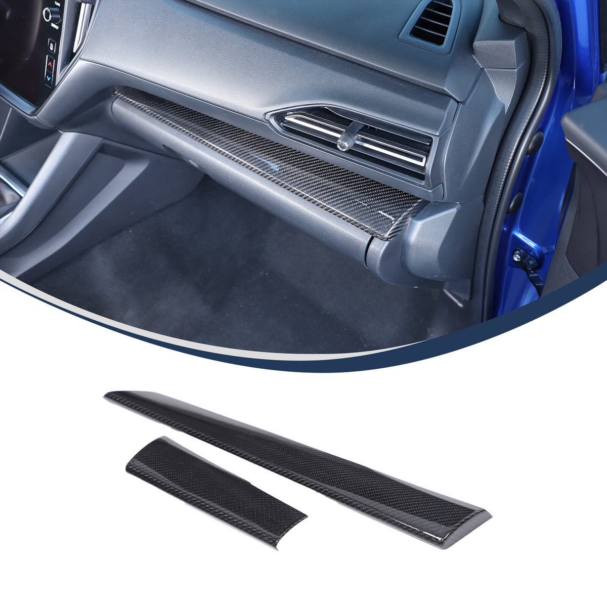 Real Carbon Fiber Console Dashboard Panel Trim Cover For Subaru WRX STI VB 22-24 5