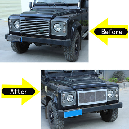 Front Grille Insect Screening Mesh Net Cover Kit For Land Rover Defender 2008-19 10