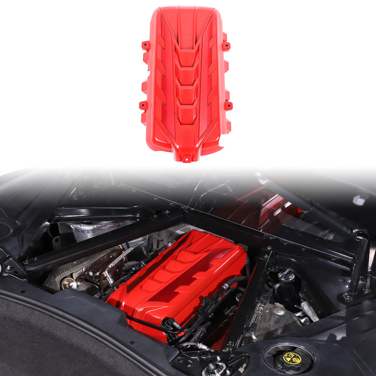 Engine Bay Panel Cover Trim in Edge Blue/Red/Black For Corvette Coupe C8 2020-26 - Styles 1-5 9