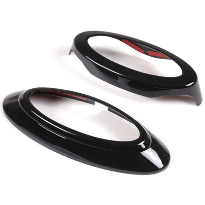 Glossy Black Front Bumper Grille Cover +Logo Ring For Ford Maverick 22-24 US 16