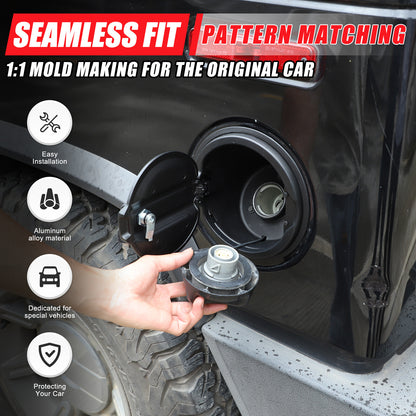 Locking Fuel Door Black Gas Tank Cap Cover Lock Key For Hummer H2 2003-2009 19