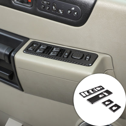 For Hummer H2 2003-07 Window Lift Switch Frame ABS Carbon Fiber Color US 1