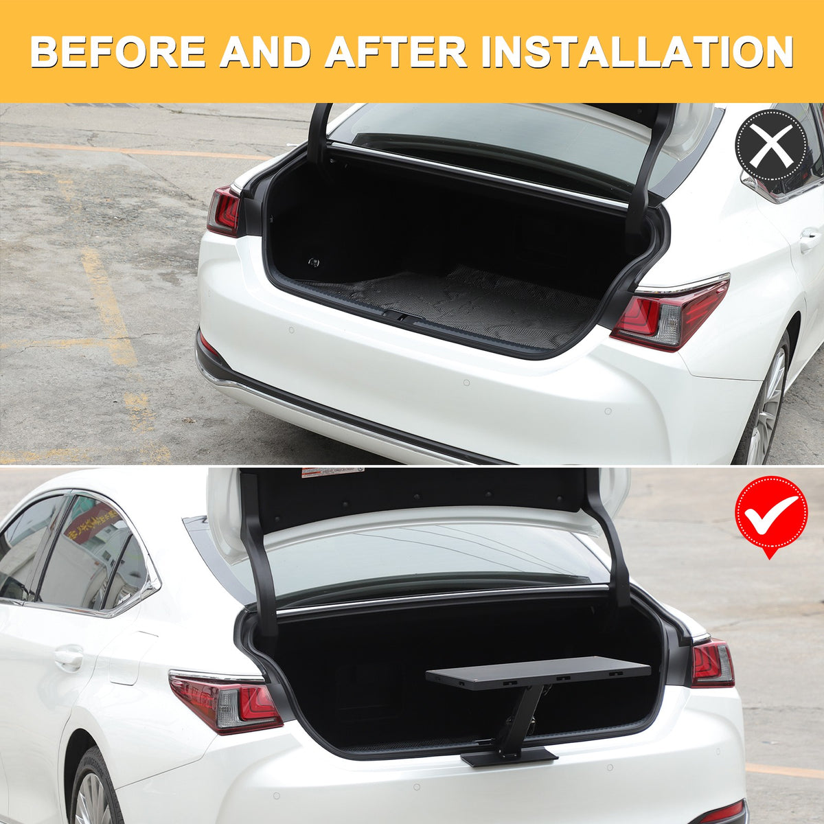 Car Camping Portable Trunk Lock Latch Table For Lexus ES 2018+ 22