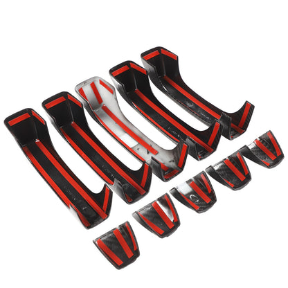 ABS Carbon Fiber Door Handle + Tailgate Cover Trim Bezel For Hummer H3 2005-2009 19
