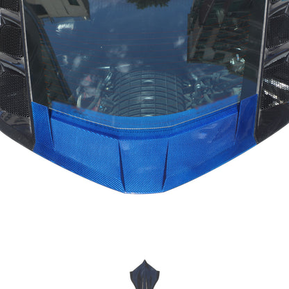 Blue Real Carbon Fiber Rear Window Lower Trim Cover For Corvette C8 Coupe 20-26 15