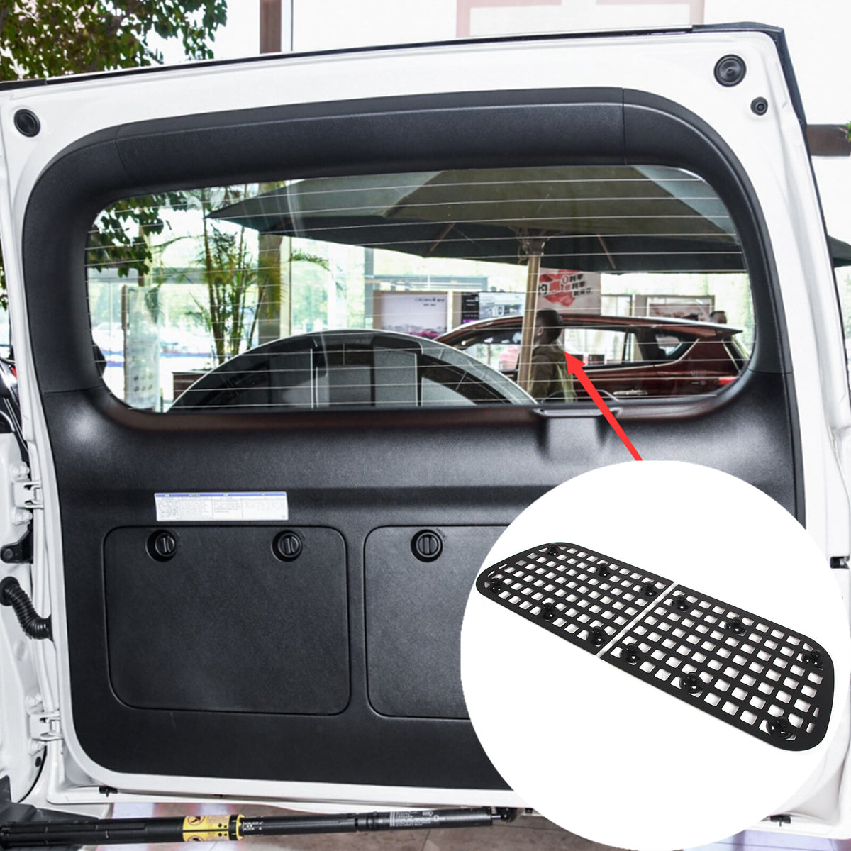 Tailgate Storage Trunk Cargo Shelf Molle Panel for Land Cruiser Prado 2010-23 2