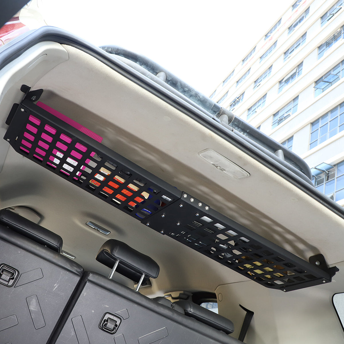 Modular Storage Overhead Molle Panel Rear Trunk Shelf for Toyota FJ Cruiser 07+ 11