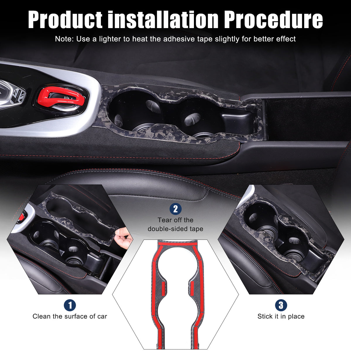 Forged Carbon Fiber Interior Center Console Cover Trim For Lotus EMIRA 2021-25 16