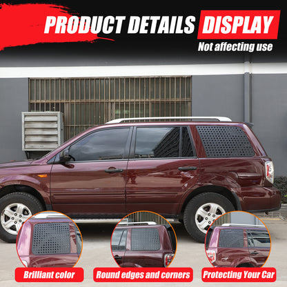 Exterior Rear Quarter Door Window Pillar Cover Trim For Honda Pilot 2003-2008 18