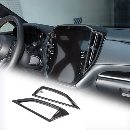 Real Carbon Fiber Interior Center Air Vent Cover Trim For Subaru WRX VB 22-24 19