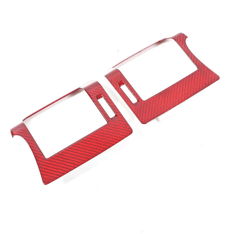 Red Real Carbon Fiber Air Vent Outlet Cover Trim For LR Defender L663 2020-24 8