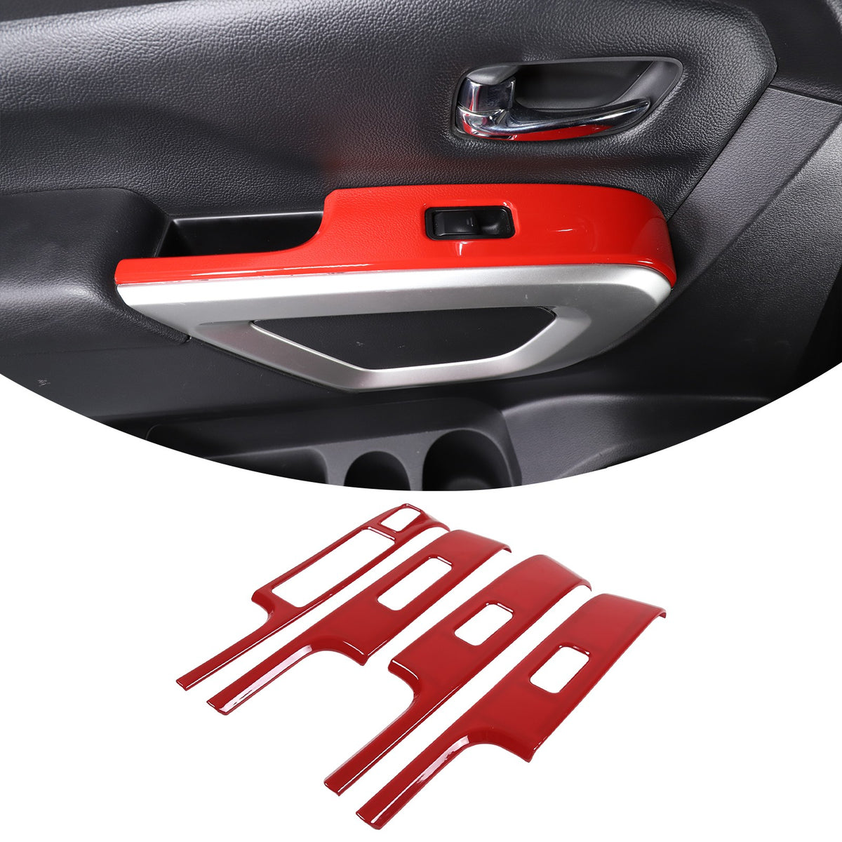 Red ABS Dashboard Center Console Trim Cover Set for Nissan Titan 2016-23 14