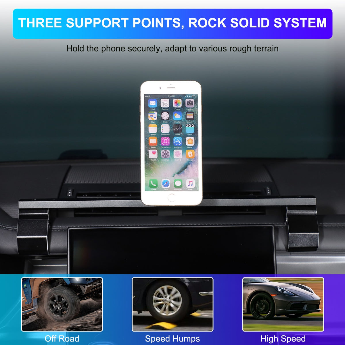 Magnetic Center Console Phone Mount Bracket For LR Defender L663 2020-2023 17