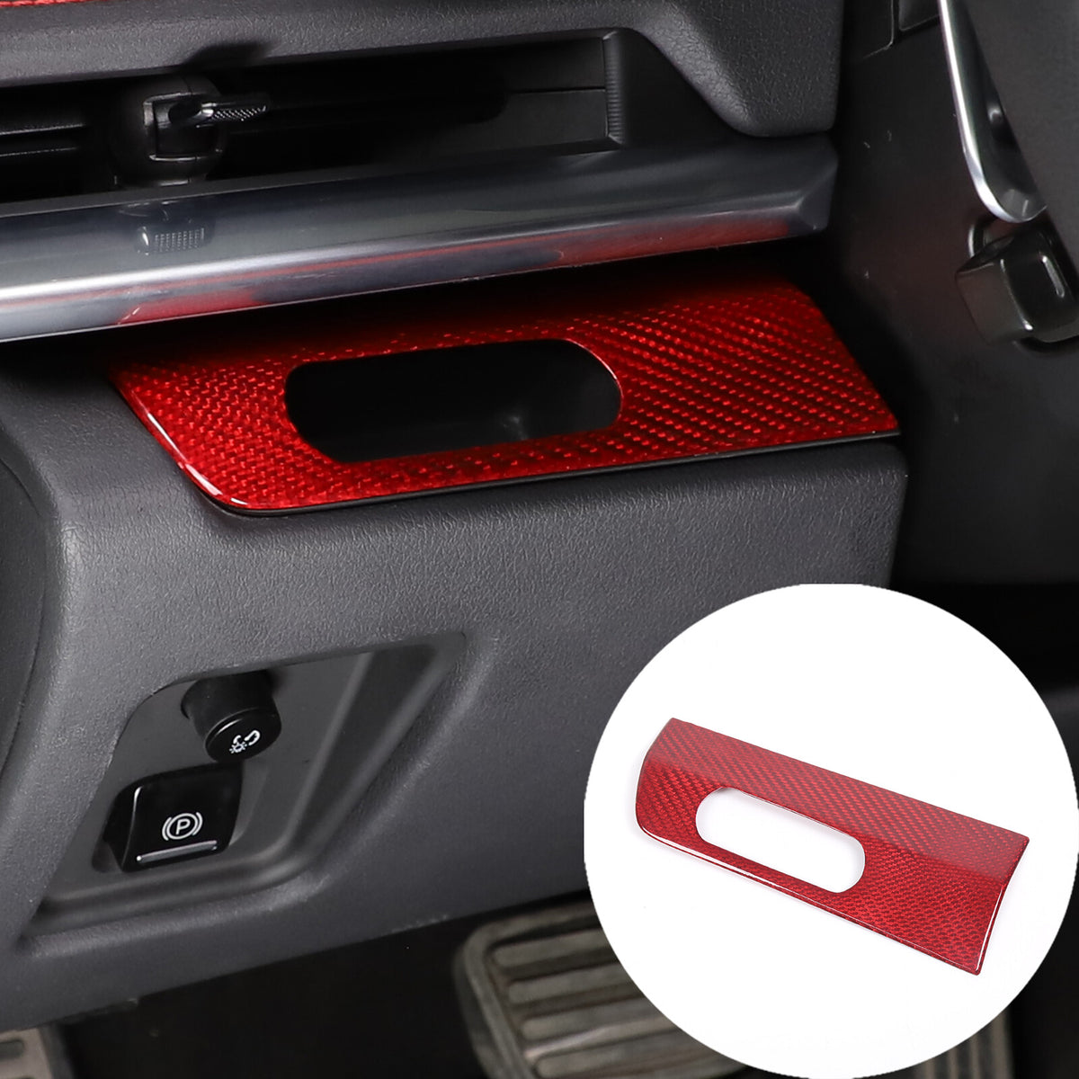 Red Real Carbon Fiber Full Interior Set Decor Trim Kit for Corvette C8 20-25 - Styles 21-25 18