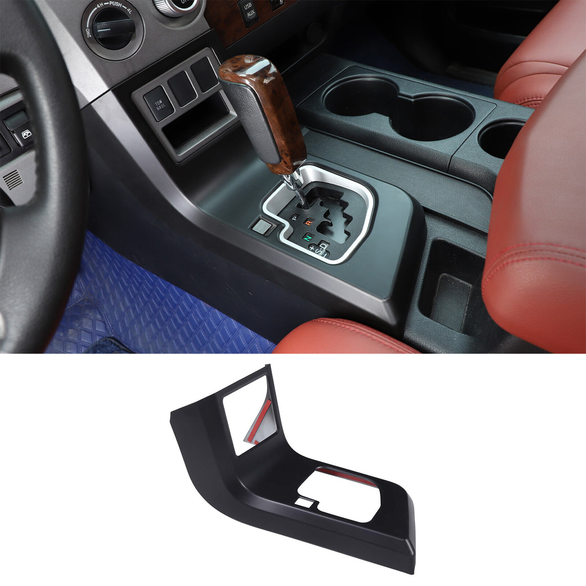 Matte Black Central Gear Shift Panel Cover Trim For Toyota Tundra 2007-2013 US 4