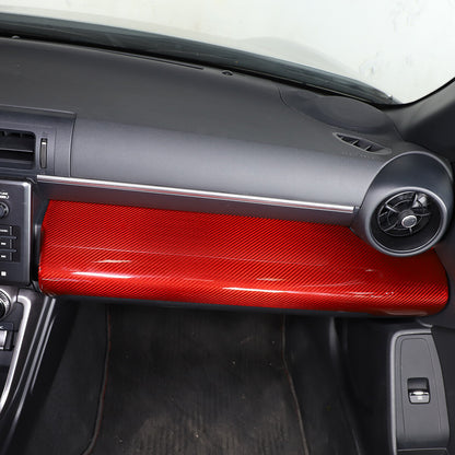Red Real Carbon Fiber Interior Center Console Trim Set Kit For Subaru BRZ 22+ 69