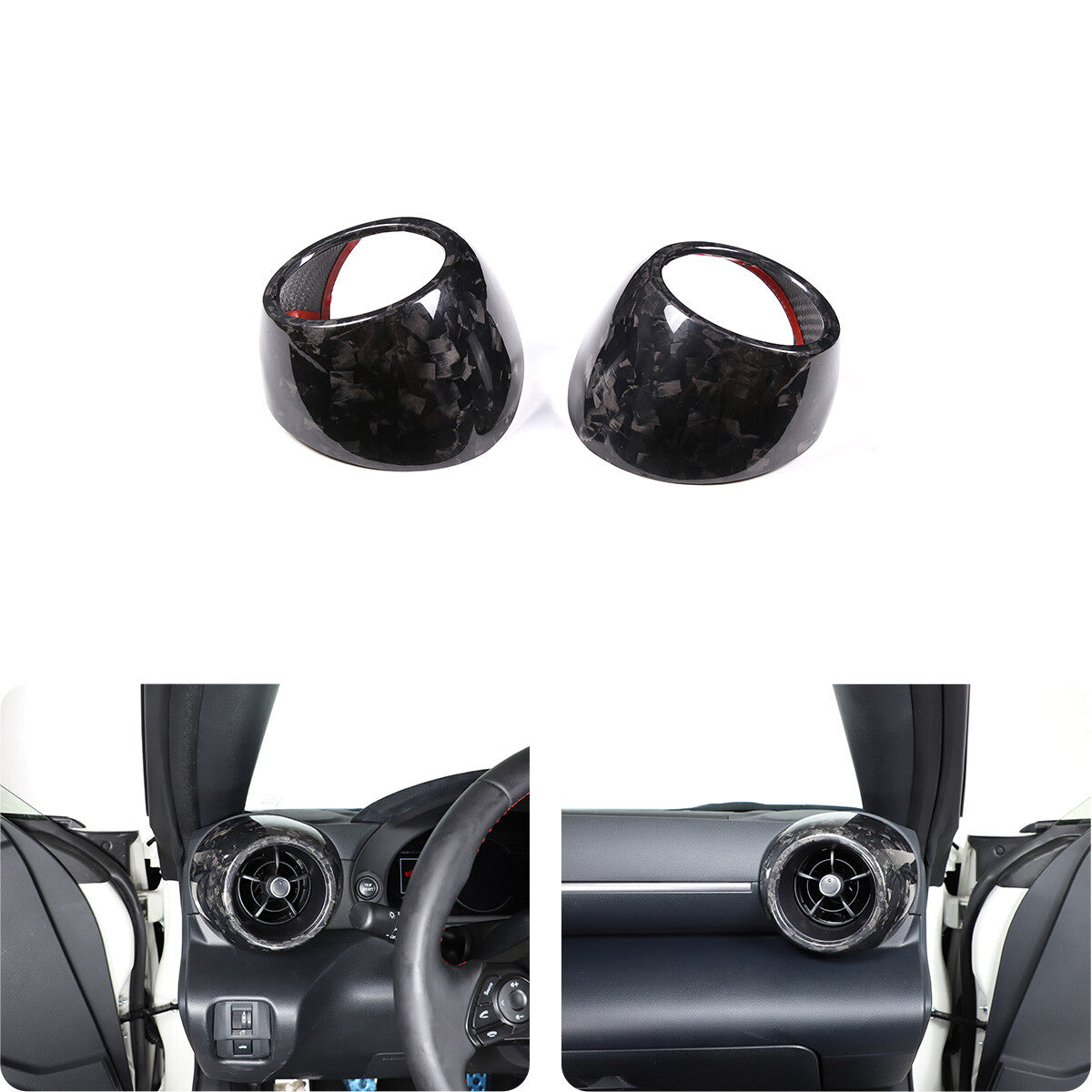 Forged Carbon Dashboard Side Air Outlet Vent Cover Trim For Subaru BRZ 2022 1