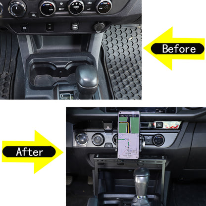 Central Console Multi-functional Cell Phone Holder Bracket For Tacoma 2016-23 8