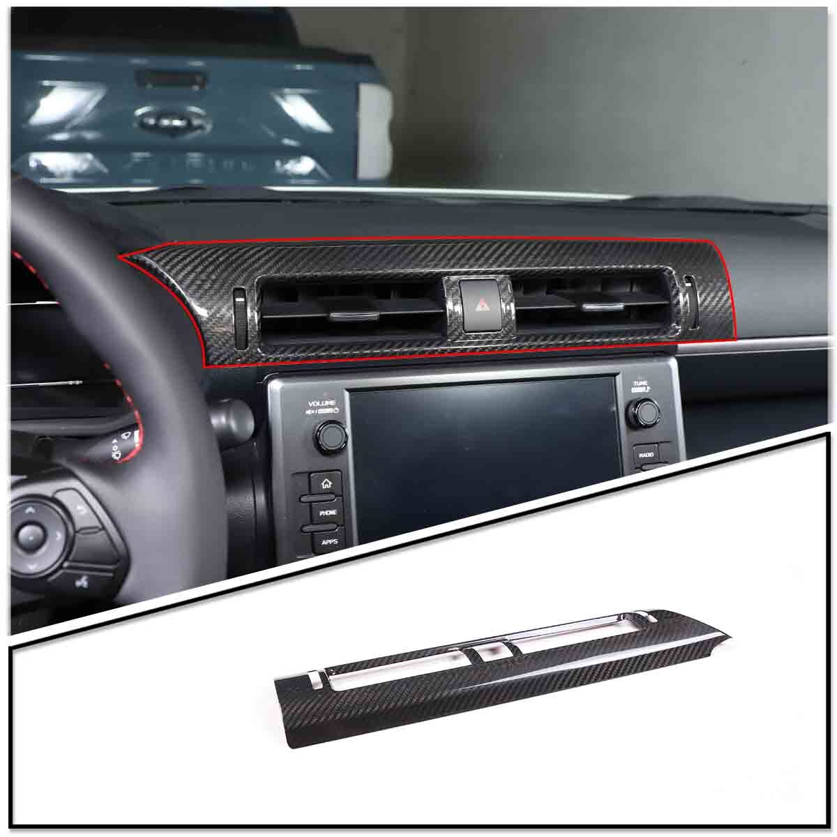 Carbon Fiber Central Air Vent Panel Frame Trim For Toyota 86/Subaru BRZ 2022+ US 11
