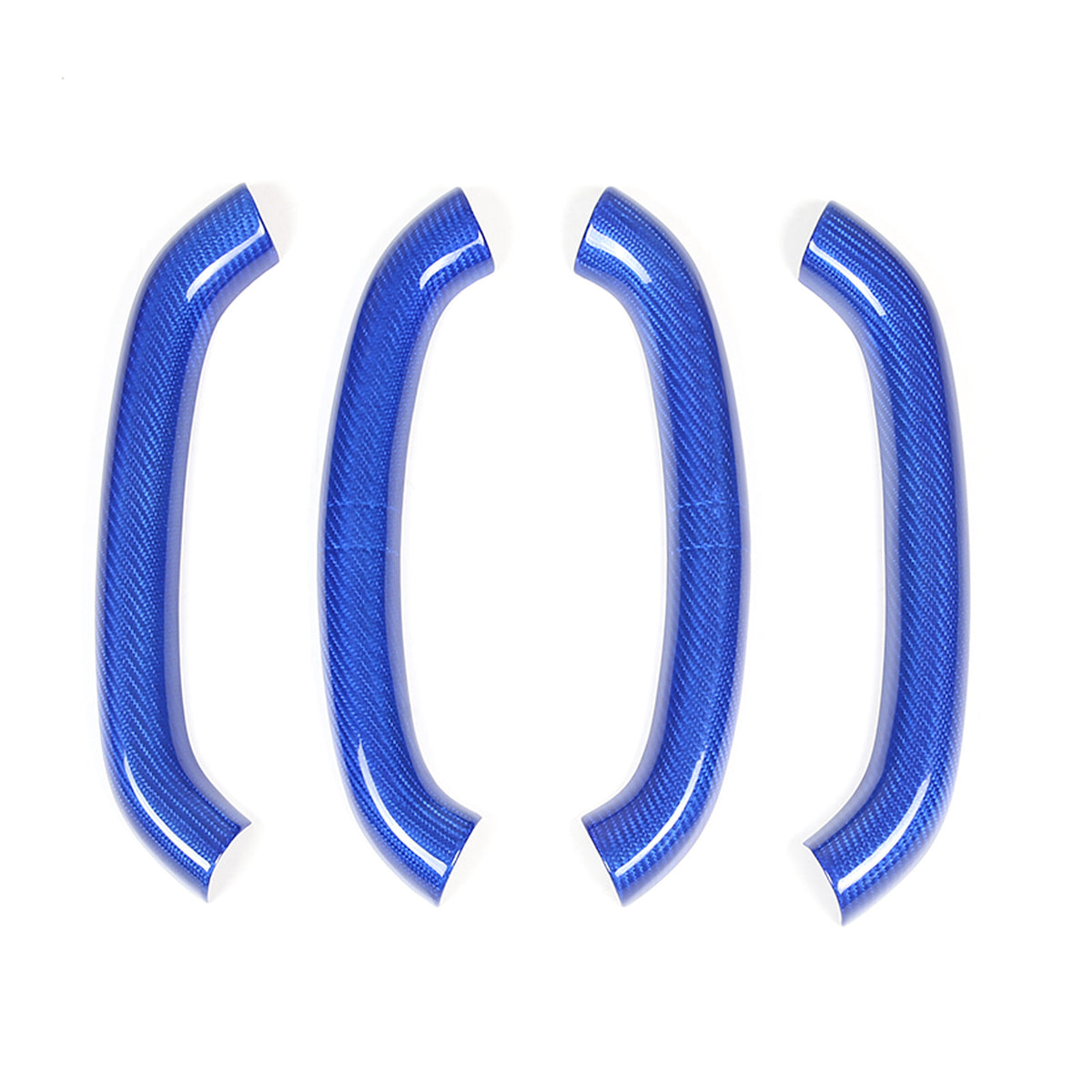 Blue Carbon Fiber Steering Wheel Top Lower Handle Cover Trim For C8 Corvette 15